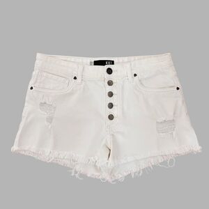 Kut From The Kloth Jane High Rise White Denim Shorts